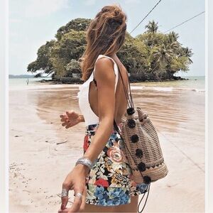 ZARA 2018 POMPOM TASSEL BACKPACK